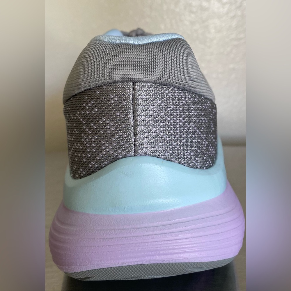SKECHERS GO WALK MAX WALKER Women's Gray and Lavender Athletic Shoes - Picture 7 of 15